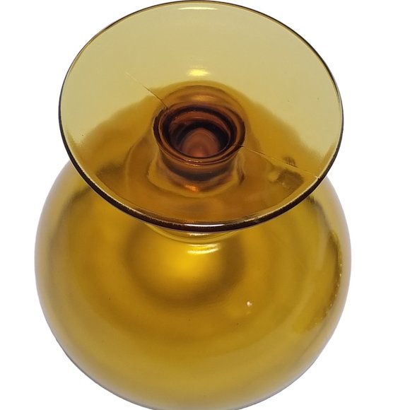 Retro Candlewick Serving Bowl Lidded Footed Amber Candy Dish Indiana Glass 1960s - Picture 3 of 7